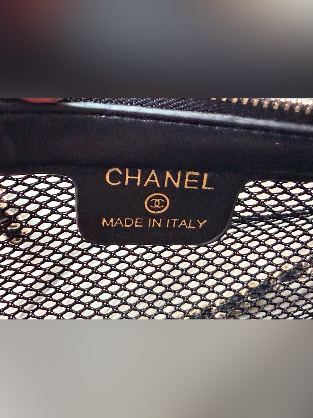 FULL SET New in Box Chanel Makeup Mesh Clutch w Chain in Black Lambskin Leather - Picture 15 of 16